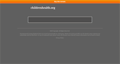 Desktop Screenshot of childrenhealth.org